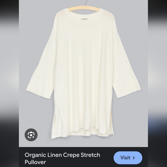 Crepe Linen Tunic Midi Dress - Picture 10 of 10